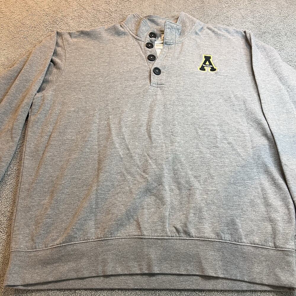 Champion Men's XL Appalachian State Mountaineers Mock Neck 4-Button Fleece